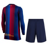 Kids Barcelona 26/27 Home Long Sleeve Jersey and Short Kit