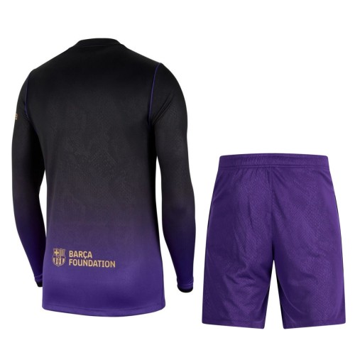 Kids Barcelona 26/27 Away Long Sleeve Jersey and Short Kit