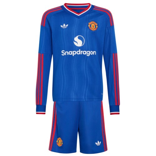 Kids MUFC 26/27 Away Long Sleeve Jersey and Short Kit