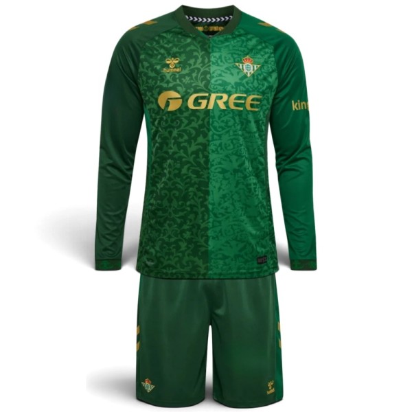 Kids Real Betis 26/27 Away Long Sleeve Jersey and Short Kit