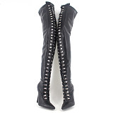 French Pleaser Seduce Crossdresser Sissy Maid Thigh High Boots 12CM