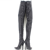 French Pleaser Seduce Crossdresser Sissy Maid Thigh High Boots 12CM