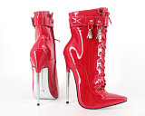 French Pleaser Seduce Crossdresser Lockable Sissy Maid High-heels 18CM