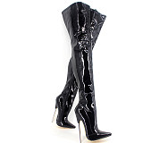 French Pleaser Seduce Crossdresser Sissy Maid Thigh High Boots 18CM