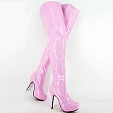 French Pleaser Seduce Crossdresser Sissy Maid Thigh High Boots 15CM