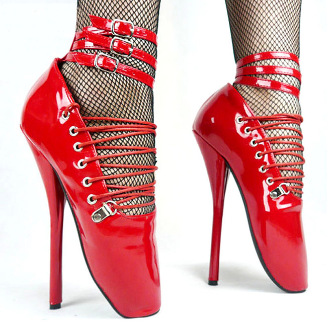 French Pleaser Seduce Crossdresser Sissy Maid High-heels 18CM