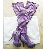 French Pleaser Seduce Crossdresser Sissy Maid Thigh High Boots 15CM