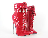 French Pleaser Seduce Crossdresser Lockable Sissy Maid High-heels 18CM