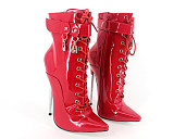 French Pleaser Seduce Crossdresser Lockable Sissy Maid High-heels 18CM