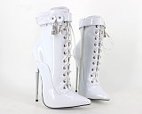 French Pleaser Seduce Crossdresser Lockable Sissy Maid High-heels 18CM