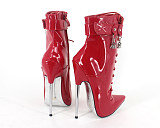 French Pleaser Seduce Crossdresser Lockable Sissy Maid High-heels 18CM