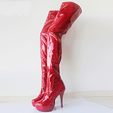 French Pleaser Seduce Crossdresser Sissy Maid Thigh High Boots 15CM