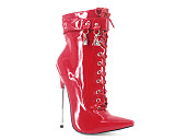 French Pleaser Seduce Crossdresser Lockable Sissy Maid High-heels 18CM