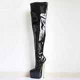 French Pleaser Seduce Crossdresser Sissy Maid Thigh High Boots 22CM