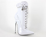 French Pleaser Seduce Crossdresser Lockable Sissy Maid High-heels 18CM