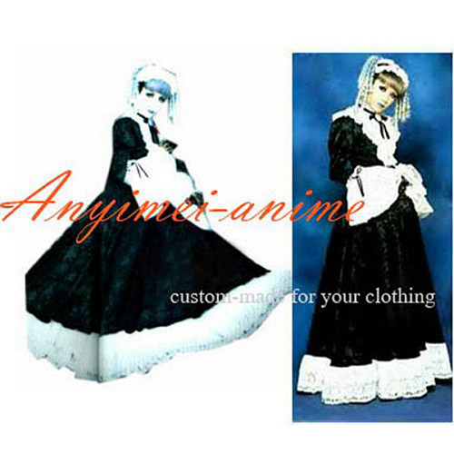 Japan Visual Rock  J-Rock Balck Dress Coat Gothic Punk Cosplay Costume Tailor-Made[G141]