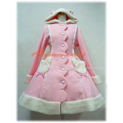 Gothic Lolita Punk Fashion Sweet Wool Coat Dress With Cape Cosplay Costume Tailor-Made[CK1193]