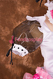 fondcosplay adult sexy cross dressing sissy maid short Lockable Black Clear PVC Dress white apron Uniform CD/TV[T003]