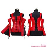 fondcosplay sissy maid Red Faux Leather Bustier Wild Lace Up Back Boned Corset cosplay costume CD/TV[G412]