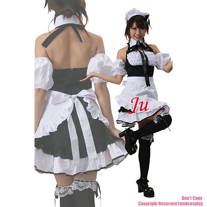 maid dress sexy Sexy Maid Costume Anime Maid Cosplay Outfits 3 Piece Apron Lingerie Se –  YOMORIO main image 1