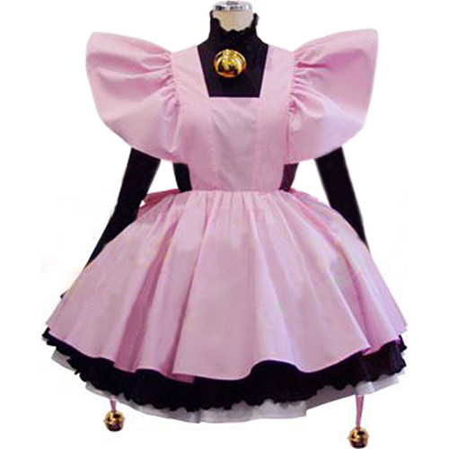 Cardcaptor Sakura Pink Battle Sissy Maid Dress Cosplay Costume – Cotton Fabric [CK398]