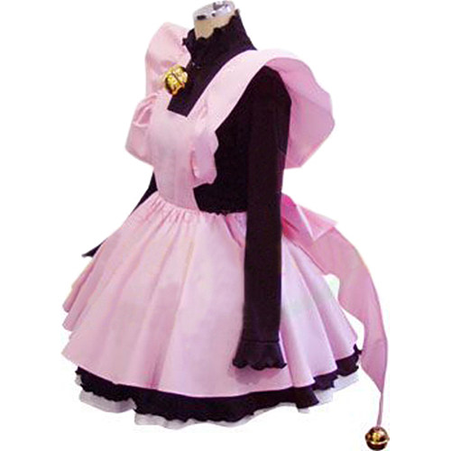 Cardcaptor Sakura Pink Battle Sissy Maid Dress Cosplay Costume – Cotton Fabric [CK398]