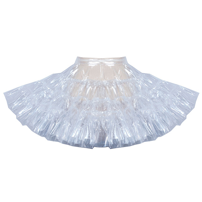 Fondcosplay Sissy Maid Skirt Clear PVC Crossdressing Petticoat [G3909]
