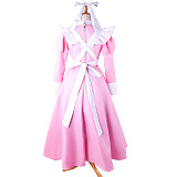 Lockable Pink Cotton Sissy Maid Crossdressing Long Dress with White Apron [G1411]