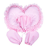 Fondcosplay Handmade Lockable Sissy Maid Romper with Hood Pink Thin PVC Crossdressing Outfit [G4012]
