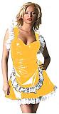 Plus Size Sexy Low Cut Maid Cosplay Dress Women Sleeveless Waitress Apron Dress
