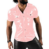 Fashion Trend Men Shirts Fashion Short Sleeve Turn-down Shirt Blouse Tops With Pocket Party Clubwear Overshirt Sports Shirts 7XL