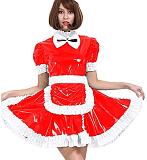 24 Color PVC French Maid Sweet Mini Dress Waitress Cosplay Uniform