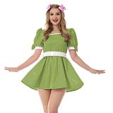 New Arrival Sissy Dress Sweet PVC Mini Dress Vinyl Short SleeveTank Neck Dress with Bow Plus Size Lolita Halloween Costume