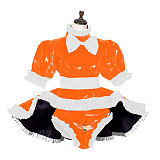 Sissy Dress Lockable Women Clothing Panties Lolita French Maid Set Cosplay Costumes Plus Size S-7XL