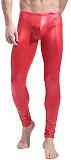 Men's Black/Red Faux Leather Tight Pants Leggings Sexy Trousers S-XL