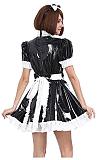 24 Color PVC French Maid Sweet Mini Dress Waitress Cosplay Uniform