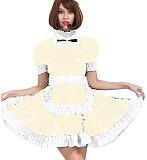 24 Color PVC French Maid Sweet Mini Dress Waitress Cosplay Uniform