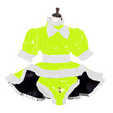 Sissy Dress Lockable Women Clothing Panties Lolita French Maid Set Cosplay Costumes Plus Size S-7XL