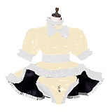 Sissy Dress Lockable Women Clothing Panties Lolita French Maid Set Cosplay Costumes Plus Size S-7XL