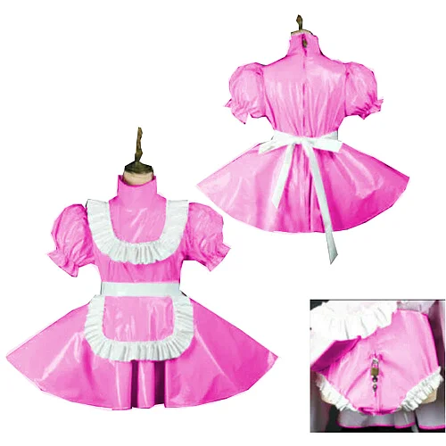 Plus Size Maid Dresses Lolita Style Sissy Dress Locable Sweet Dress Halloween Costume Contain With Pant S-7XL