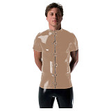 Gothic Punk Mens Latex Look T-shirt Coat Shiny PVC Leather Zipper with Buckles T-Shirts Club Costume Male Streetwear Jacket Tops