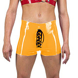 Sexy Men Shorts Glossy Vinyl PVC Leather Drawstring Skinny Short Pants Beach Sport Shorts Hip Hop Jazz Party Clubwear Casual 7XL