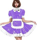 24 Color PVC French Maid Sweet Mini Dress Waitress Cosplay Uniform