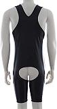 Open Crotch Leotard Men's Catsuit Sexy Sleeveless Bodysuit Teddies Lingerie