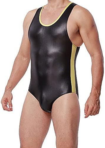 Men Wrestling Singlet Stretchy Bodysuit Underwear Men Body Shaper Leotard