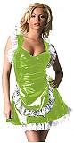 Plus Size Sexy Low Cut Maid Cosplay Dress Women Sleeveless Waitress Apron Dress