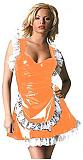 Plus Size Sexy Low Cut Maid Cosplay Dress Women Sleeveless Waitress Apron Dress
