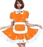 24 Color PVC French Maid Sweet Mini Dress Waitress Cosplay Uniform