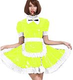 24 Color PVC French Maid Sweet Mini Dress Waitress Cosplay Uniform