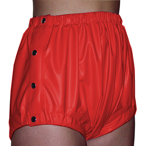 Unisex Glossy PVC Leather High Waist Faux Latex Fetish Diaper Pants Sexy Side Button-up Adlut Baby Shorts Cosplay Costumes S-7XL